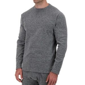 Heat Holders Gray Long Sleeve Fleece Top